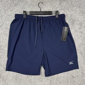 Mizuno Volleyball Shorts Mens XL Blue Elite 5 Moisture Management Athletic